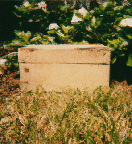 DALL·E 2022-11-11 11-15-28 - A box in a garden 35mm Polaroid